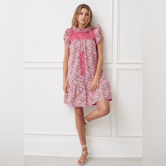 Mi Golondrina Dresses & Skirts - Mi Golondrina Olivia Jardin de Fucsia Verano